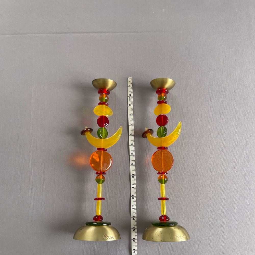 Orna Lalo Vintage Acrylic Candle Holders - Picture 6 of 7